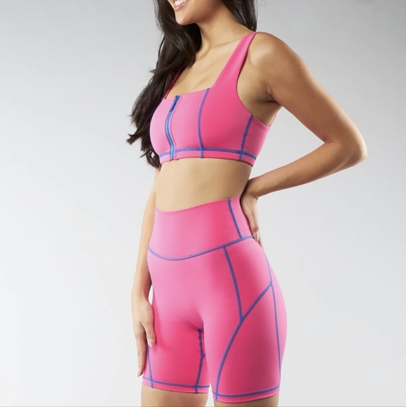 BuffBunny | Dive Zip Sports Bra Miami Vice/H2O - Picture 4 of 12